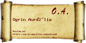 Ogrin Aurélia névjegykártya